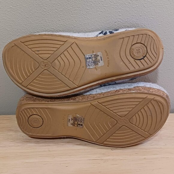 Taos Woolderness 2 Grey Boiled Wool Clog Floral Embroidery Cork Wedge Size 5.5 - Picture 8 of 9